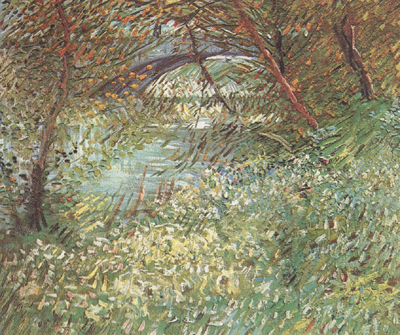 Banks of the Seine w tih Pont de Clichy in thte Spring (nn04)